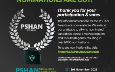PSHAN GALA AWARD NOMINEES REVEALED